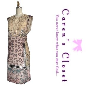 Joe Fresh Animal Mixed Print Sleeveless Shift Dress